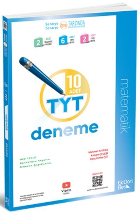 ÜçDörtBeş Yayınları TYT Matematik 10 lu Deneme