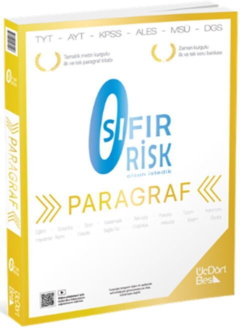 ÜçDörtBeş Yayınları Paragraf Sıfır Risk