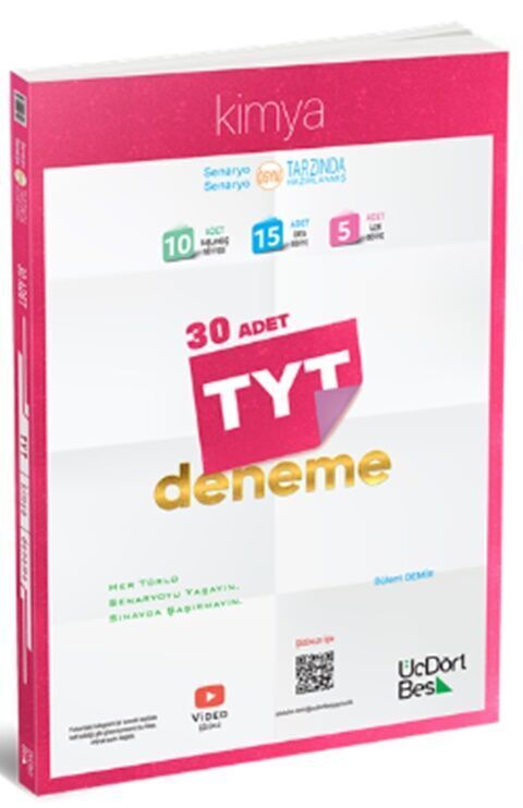 ÜçDörtBeş Yayınları TYT Kimya 30 Deneme