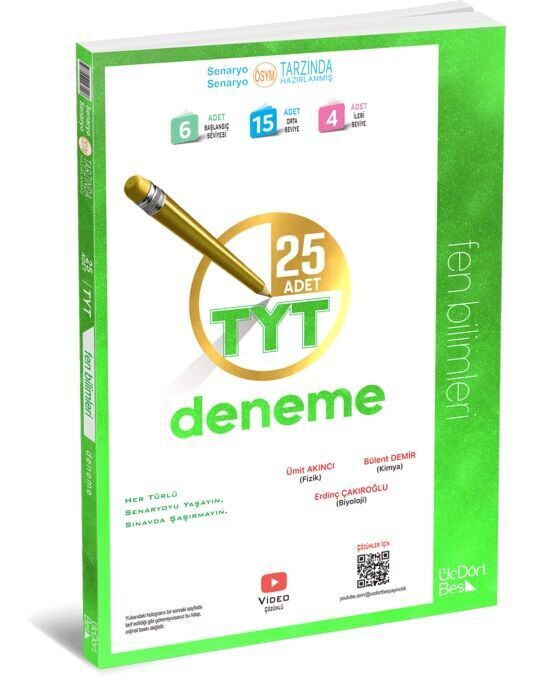 ÜçDörtBeş TYT Fen Bilimleri 25 li Deneme