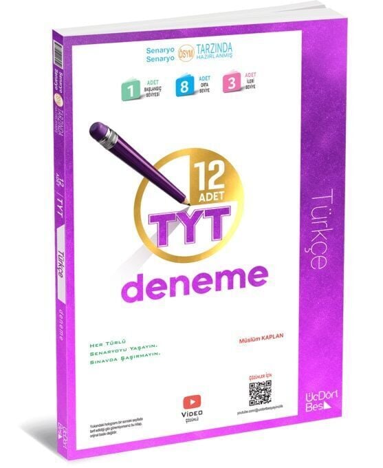 ÜçDörtBeş Yayınları TYT Türkçe 12 li Deneme