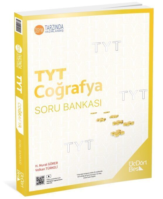 ÜçDörtBeş Yayınları TYT Coğrafya Soru Bankası