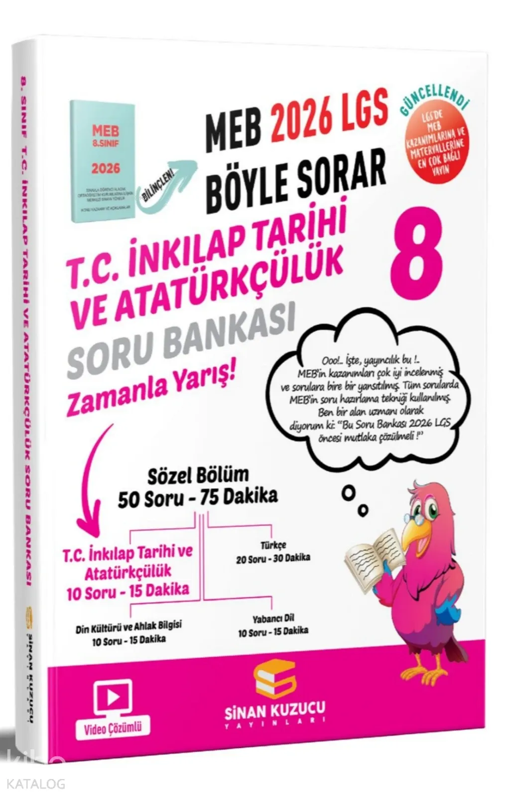 Sinan Kuzucu Yayınları 8. Sınıf 2026 Lgs Meb Böyle Sorar T.C. İnkilap Tarihi ve Atatürkçülük Soru Bankası Video Çözümlü