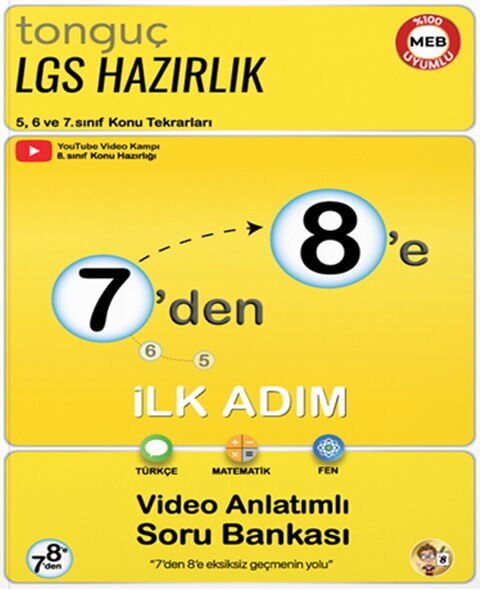 Tonguç Akademi 7 den 8 e Hazırlık Kitabı İlk Adım
