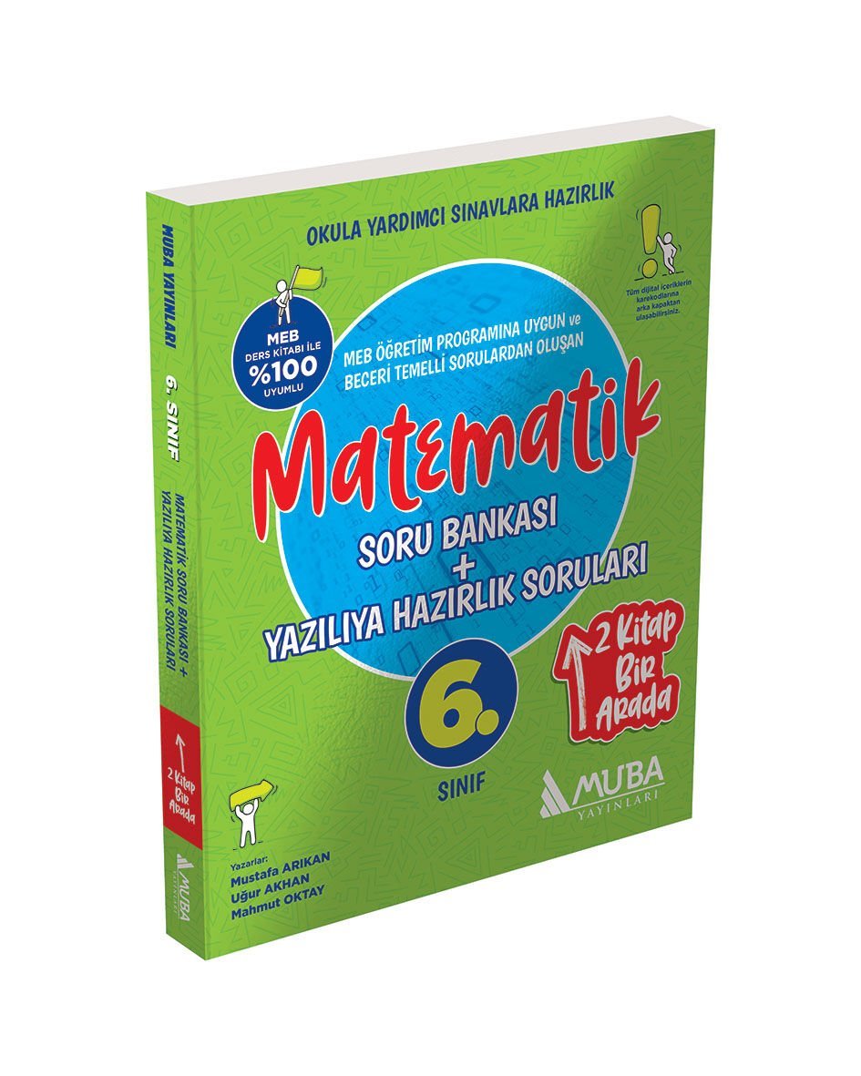6. Sınıf Matematik Soru Bankası + Yazılıya Hazırlık Soruları 2'Si 1 Arada