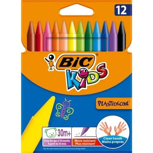 Bic Kids Plastidecor Silinebilir Elleri Kirletmeyen Pastel Boya 12 Renk