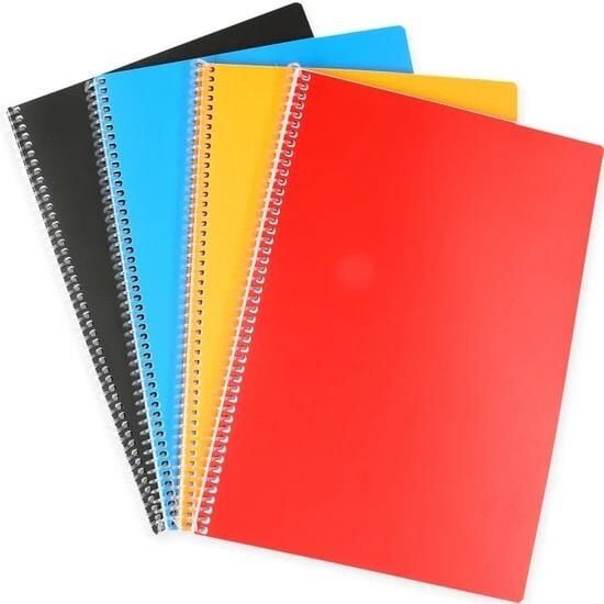 A4 96 Yaprak PP Kapak Spralli Çizgili Defter (1Adet)