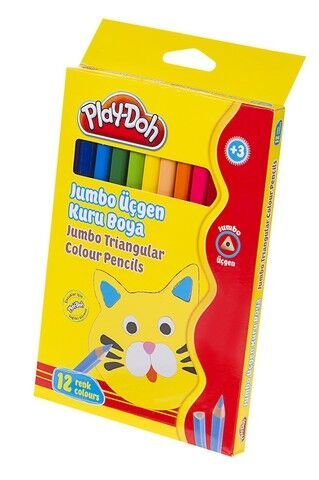 Play-Doh Kuru Boya Jumbo Üçgen 12 Renk ADET