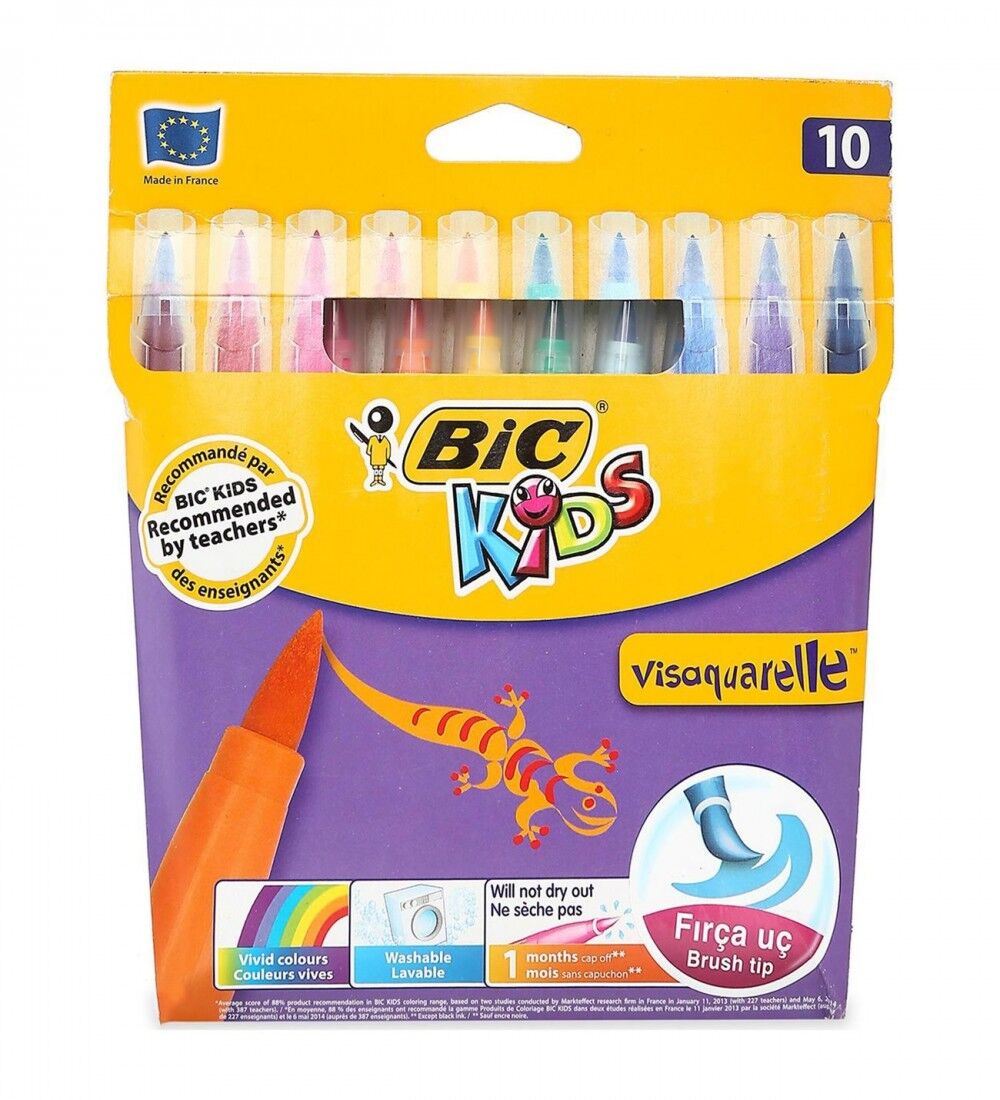 Bic Kids Keçeli Kalem Visaquarelle Fırça Uçlu 10Re ADET