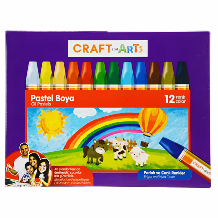 Craft And Arts Pastel Boya Karton Kutu 12 Lİ