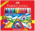 FABER SİLİNEBİLİR MUM BOYA 15 RENK