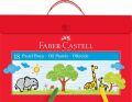 FABER PASTEL BOYA 18 RENK PLASTİK ÇANTALI TUTUCAKLI