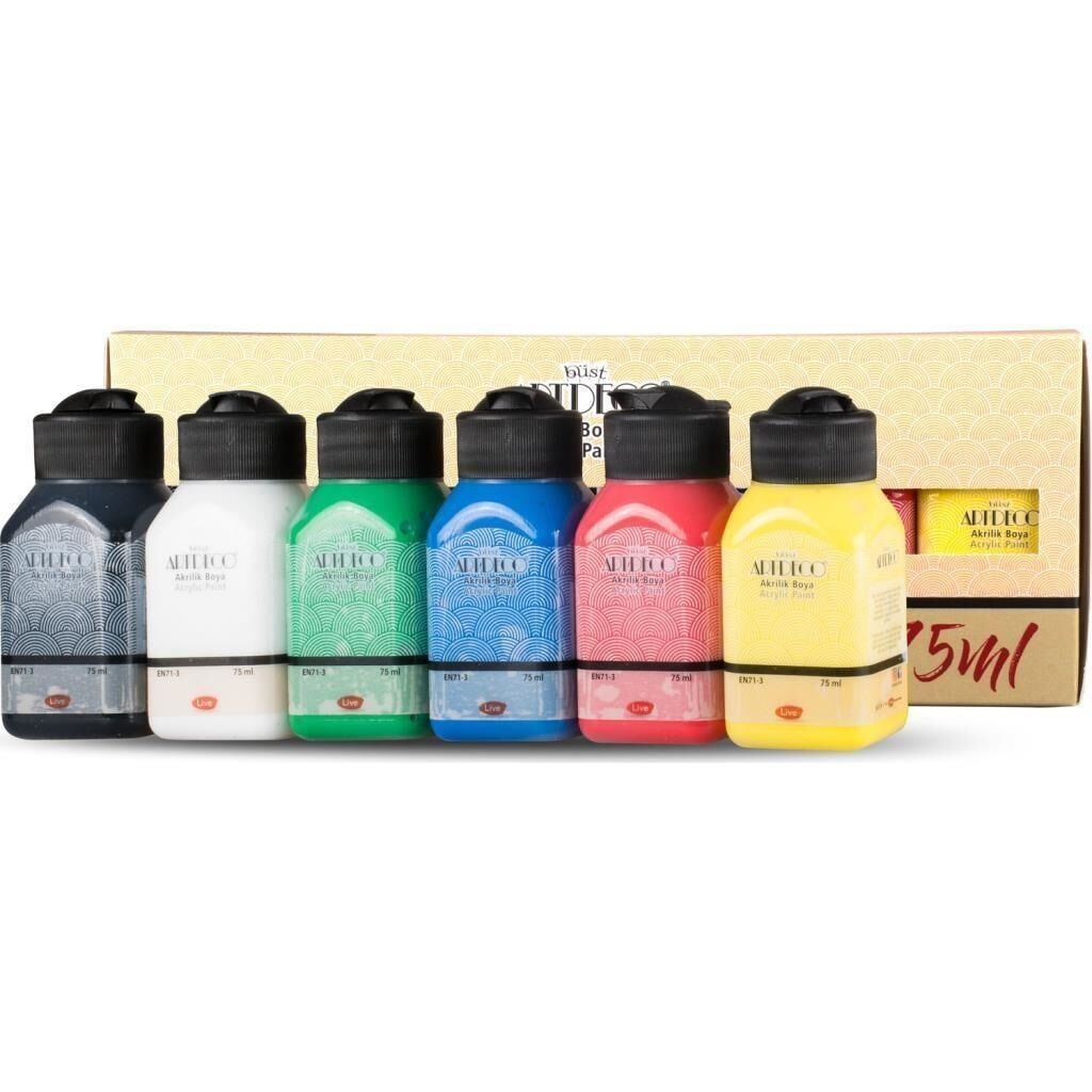 ARTDECO AKRİLİK BOYA 75ML CANLI RENK 6LI